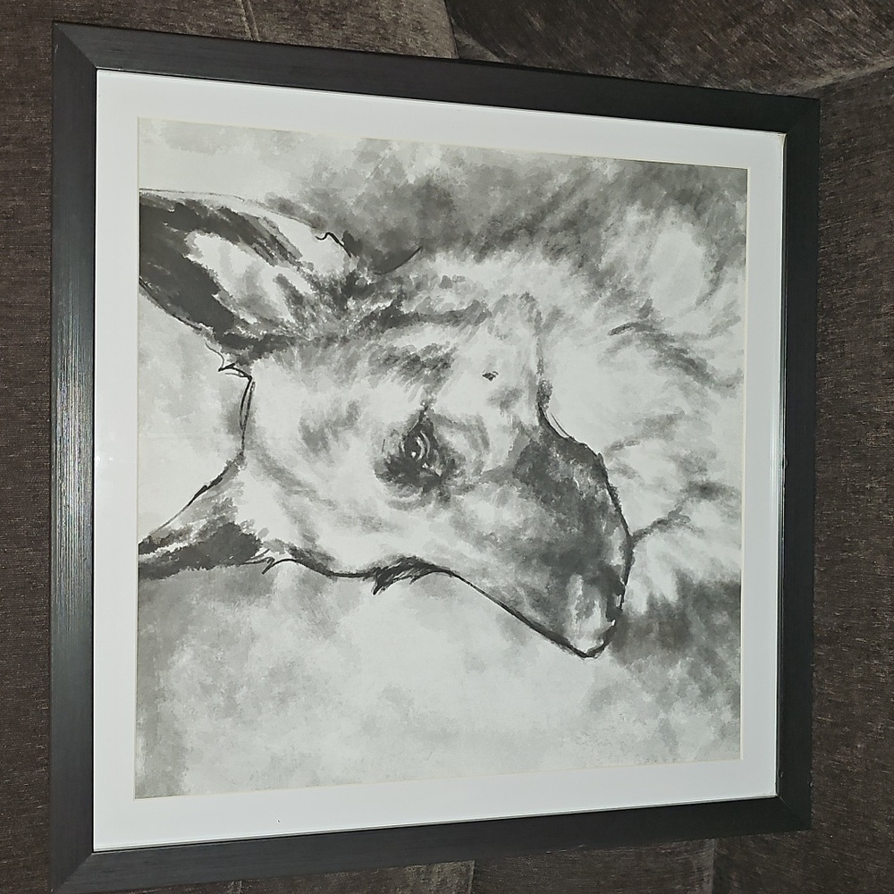 Oliver Gal Black and White German Shepherd Art - Beautiful